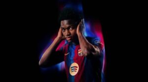Barcelona's new signing, teenager Bisiwu