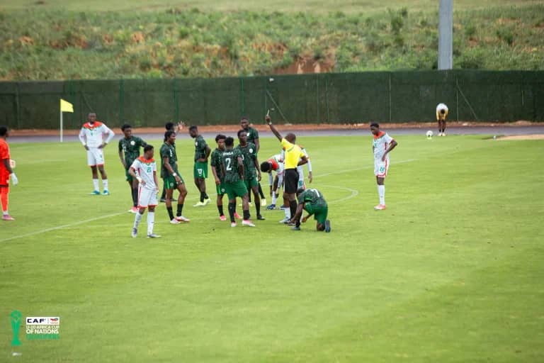 Nigeria's Flying Eagles at a training ground